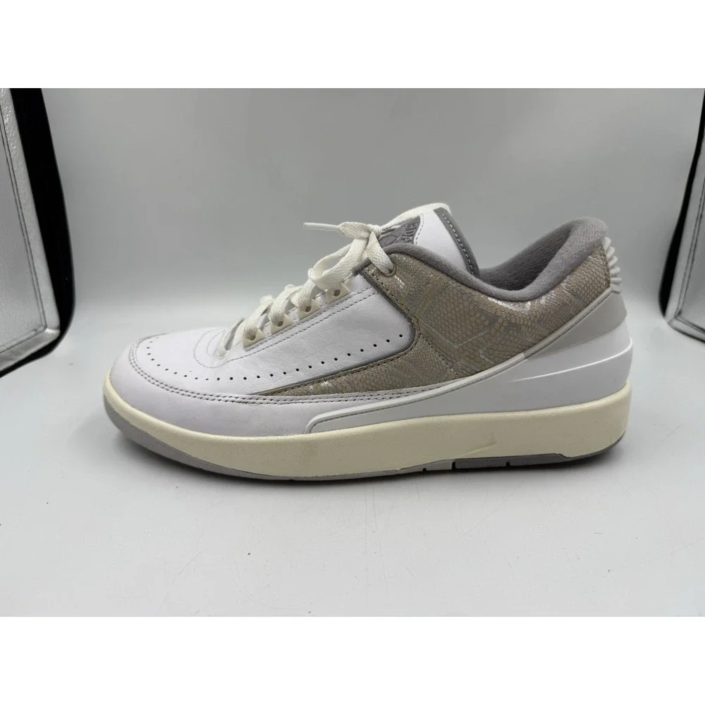 Jordan 2 Men's Sneakers White Snake Skin Size 11